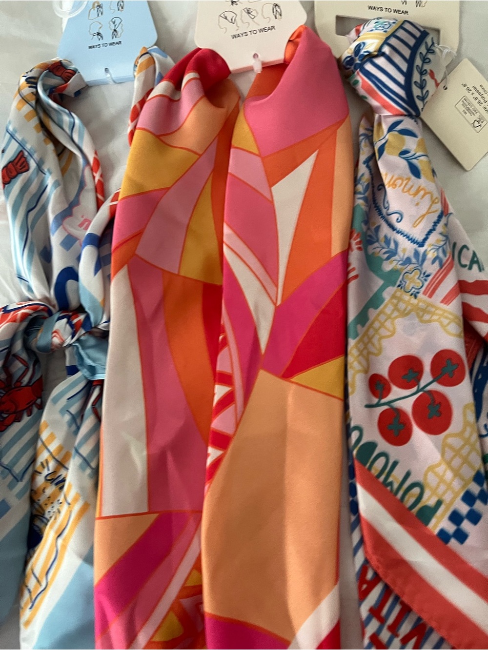 3 piper•k new Printed Scarves - set of 3 - Picture 3 of 10